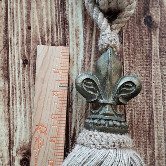 Jute Fleur Tieback Vatican Homes new Set of 2 NWT - Picture 9 of 10